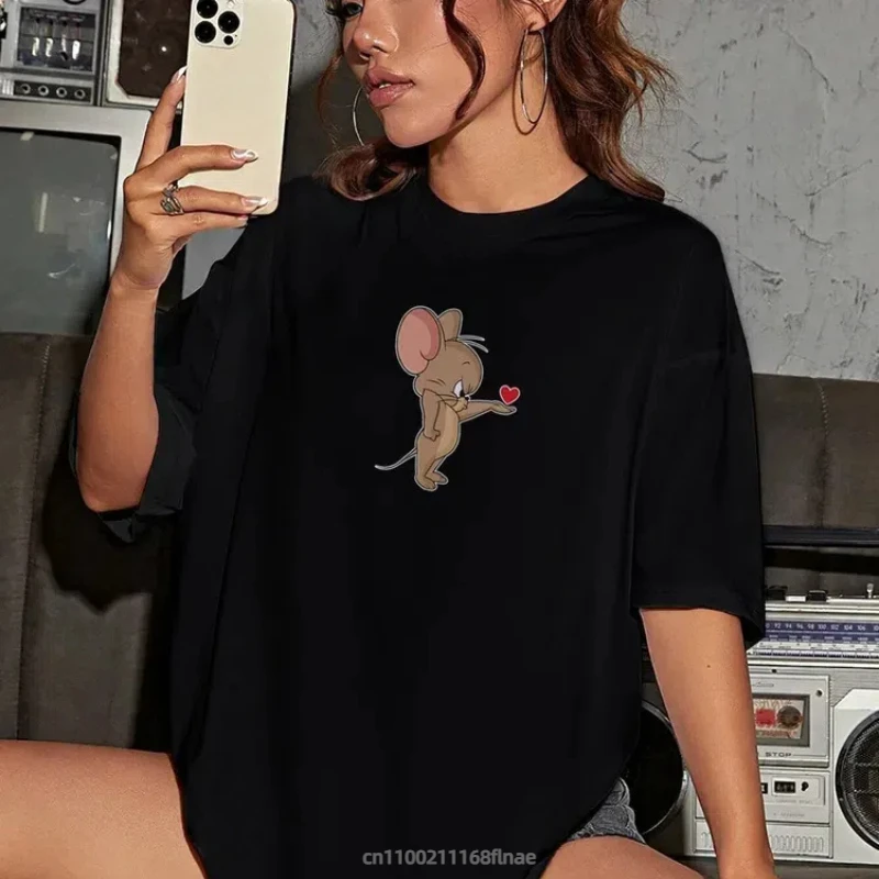 新しいストリートダンス服ピュアコットン半袖 Tシャツ女性の夏ルーズ中長プリントストリートカジュアル服