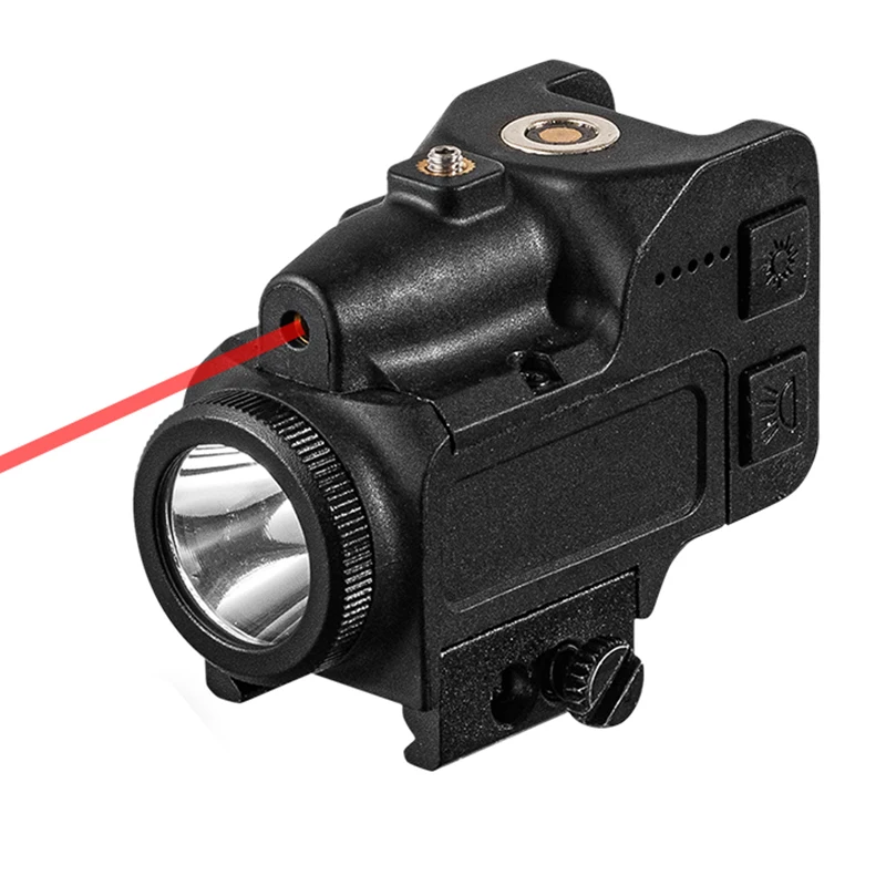 Luz táctica y láser verde para pistola en riel Picatinny