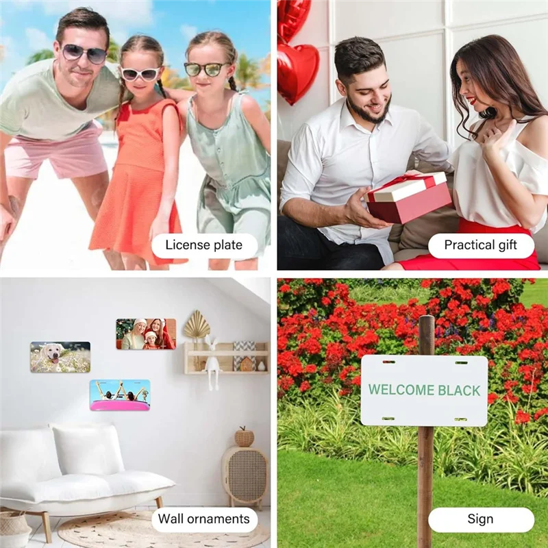 

Хорошо сделанный для DIY термотрансферной печати, лист-20 упаковок, сублимационные заготовки для номерных знаков, оптовые алюминиевые металлические автомобильные бирки