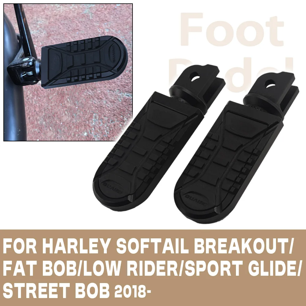 

For Harley Softail Fat Bob 114 FXFBS Breakout Street Bob Low Rider 2024 Front Foot Rests Footpegs Pedals Motorcycle Accessories