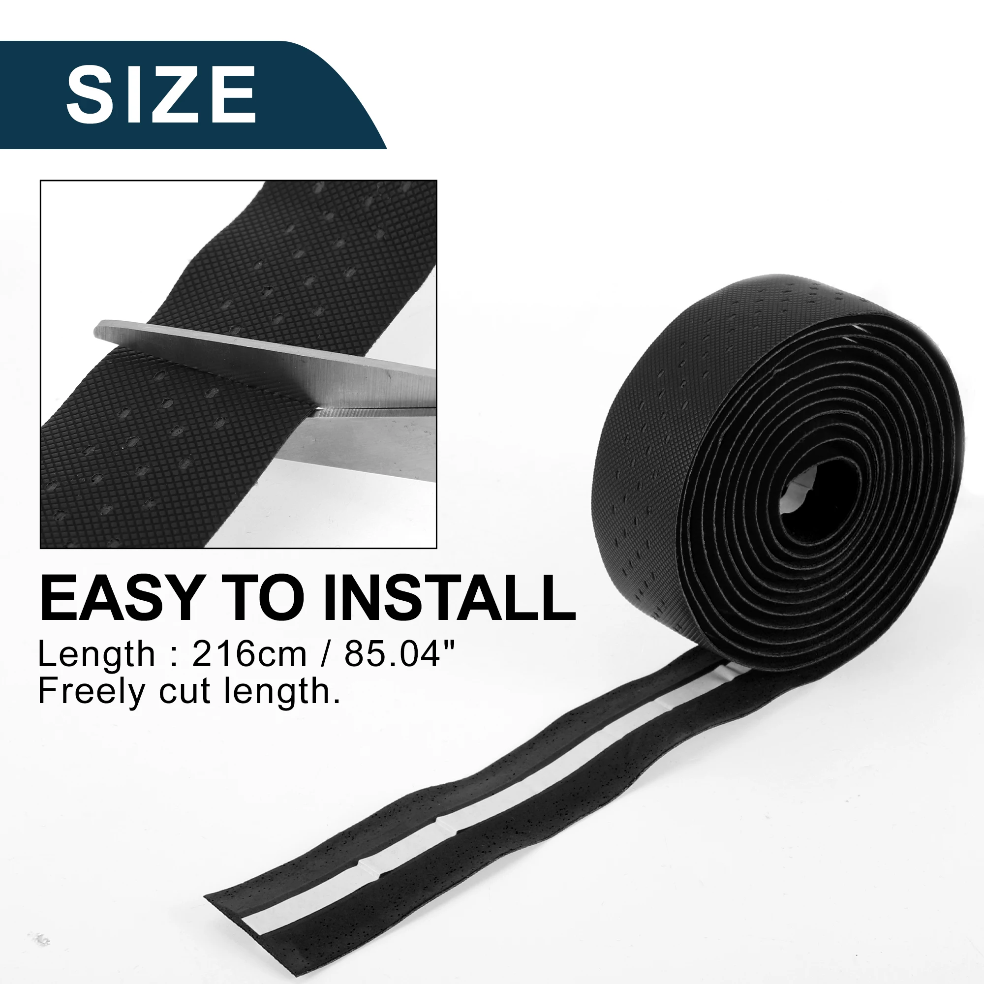 

X Autohaux Bicycle Handlebar Tape Non-Slip | Bicycle Handlebar Grip Tape Black 1 Pair