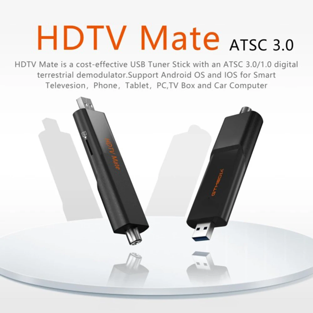 GTMEDIA HDTV Mate USB Tuner Stick Support Smart Television Tablet Phone TV Box Android 9.0+ HDTV Player APP