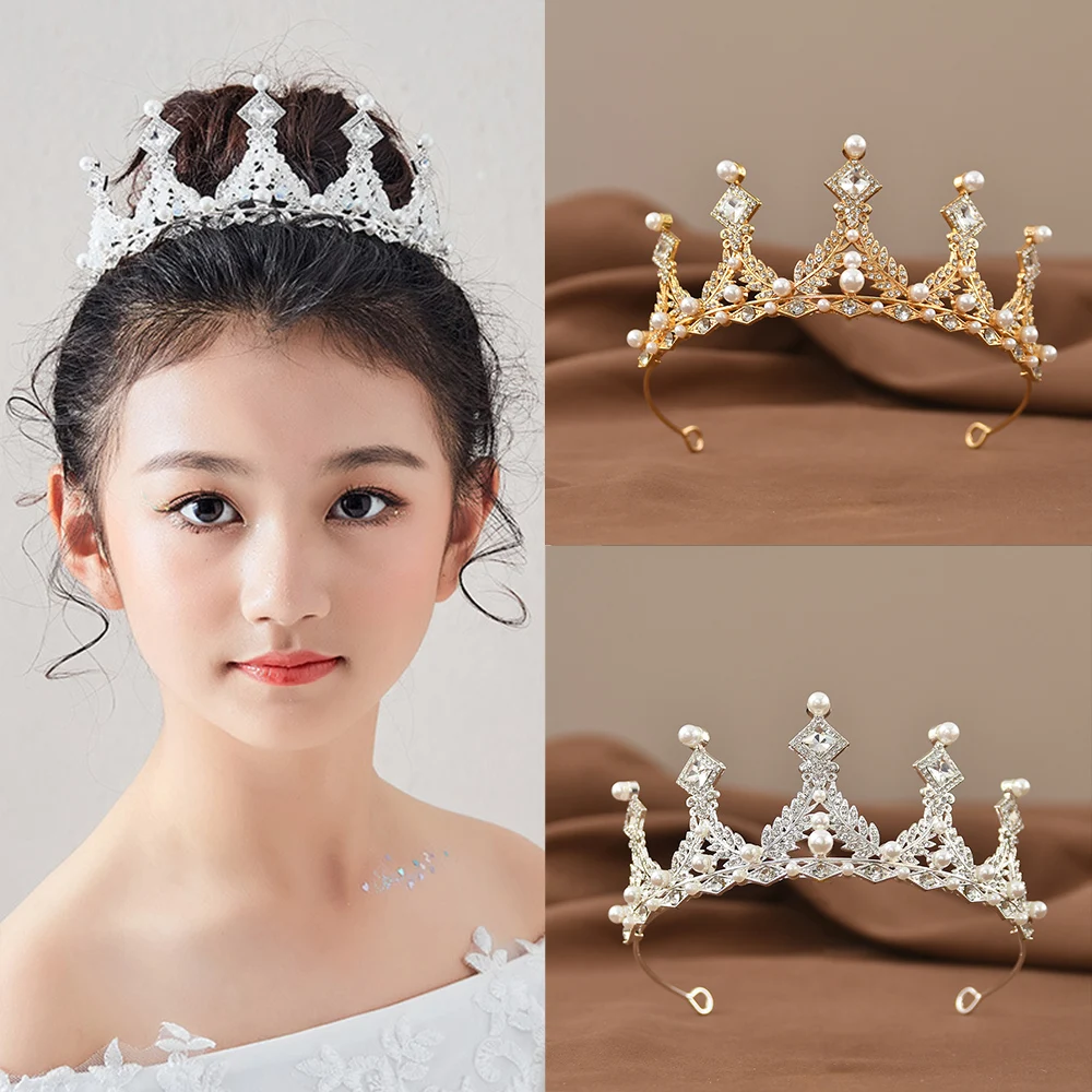 Princess Crown Tiaras Headband Hair Jewelry Girls Party Prom Birthday Gift Children\'s Headress Hair Jewelry Accessories