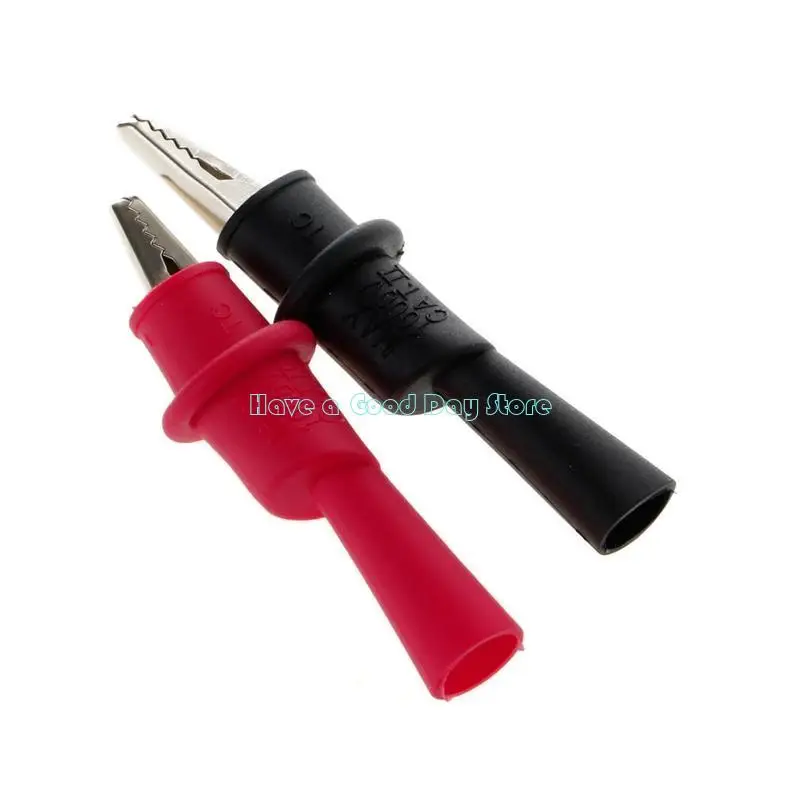 462D 1 Pair for Crocodile Test Clip Clamp For Multimeter Tester Probe New