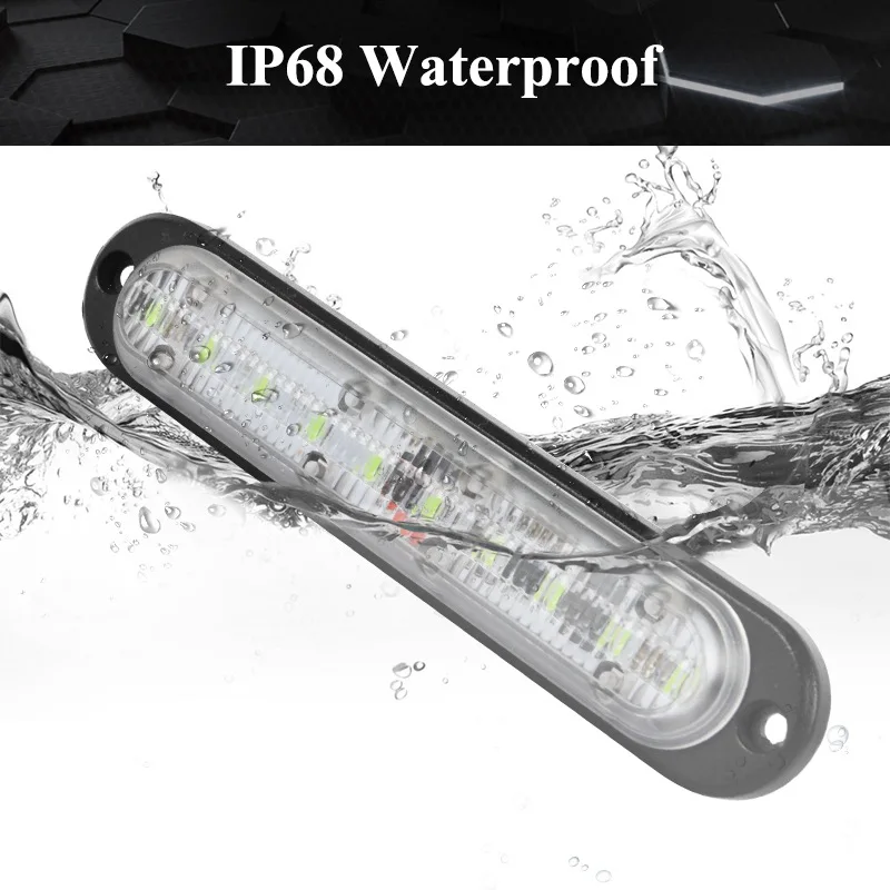 Factory Wholesale 2pcs 6inch Truck LED Side Marker Car SUV Offroad Tractor Indicator Amber Lamp Trailer Lorry Position Light