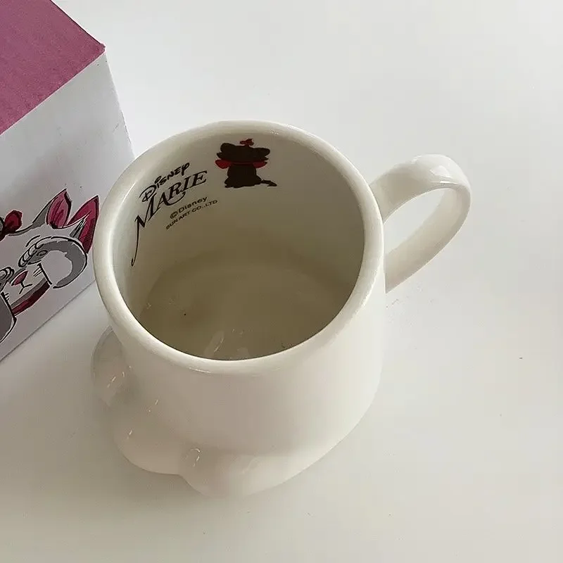 Tasse à café en céramique avec griffe de chat mignon, tasse de dessin animé japonais, tasse à eau créative, eau potable blanche, astronomique