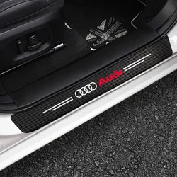 4pcs Car Sticker Carbon Fiber Decorative Strip For Audi Sline TT A3 A4 A5 A6 A7 A8 Q3 Q5 Q7 Q8 Car Accessories