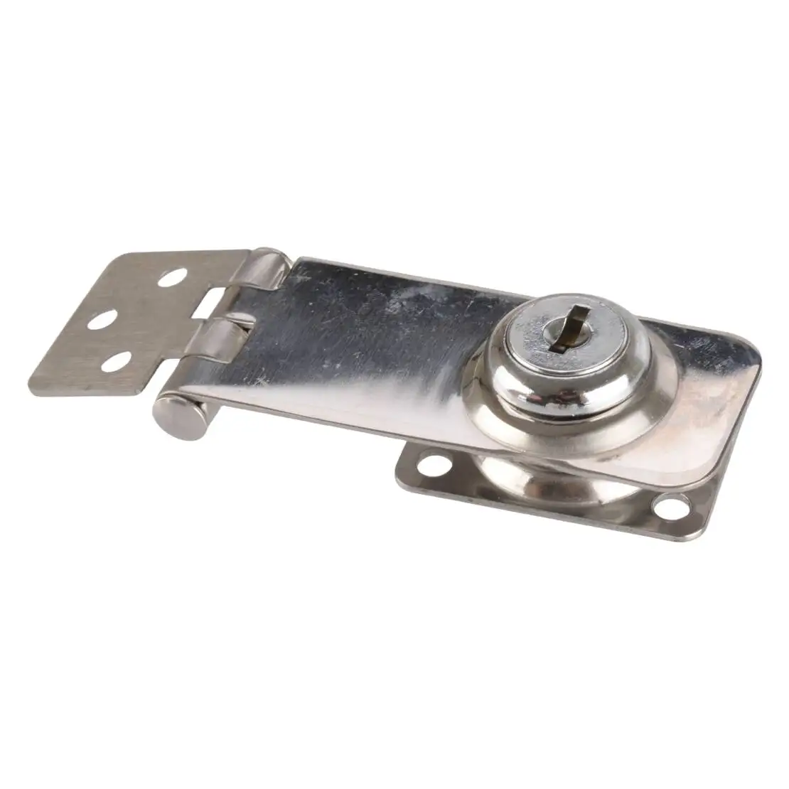316 Stainless Steel Boat Hatch Deck Door Padlock Lock Hasp With Security Keys Set Silver