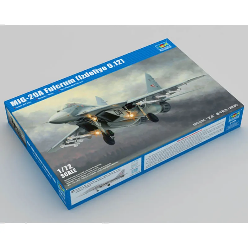 Trumpeter 01674 1/72 Mikoyan MiG-29A Fulcrum Izdeliye 9.12 Fighter Military Collectible Plastic Assembly Model Toy Building Kit