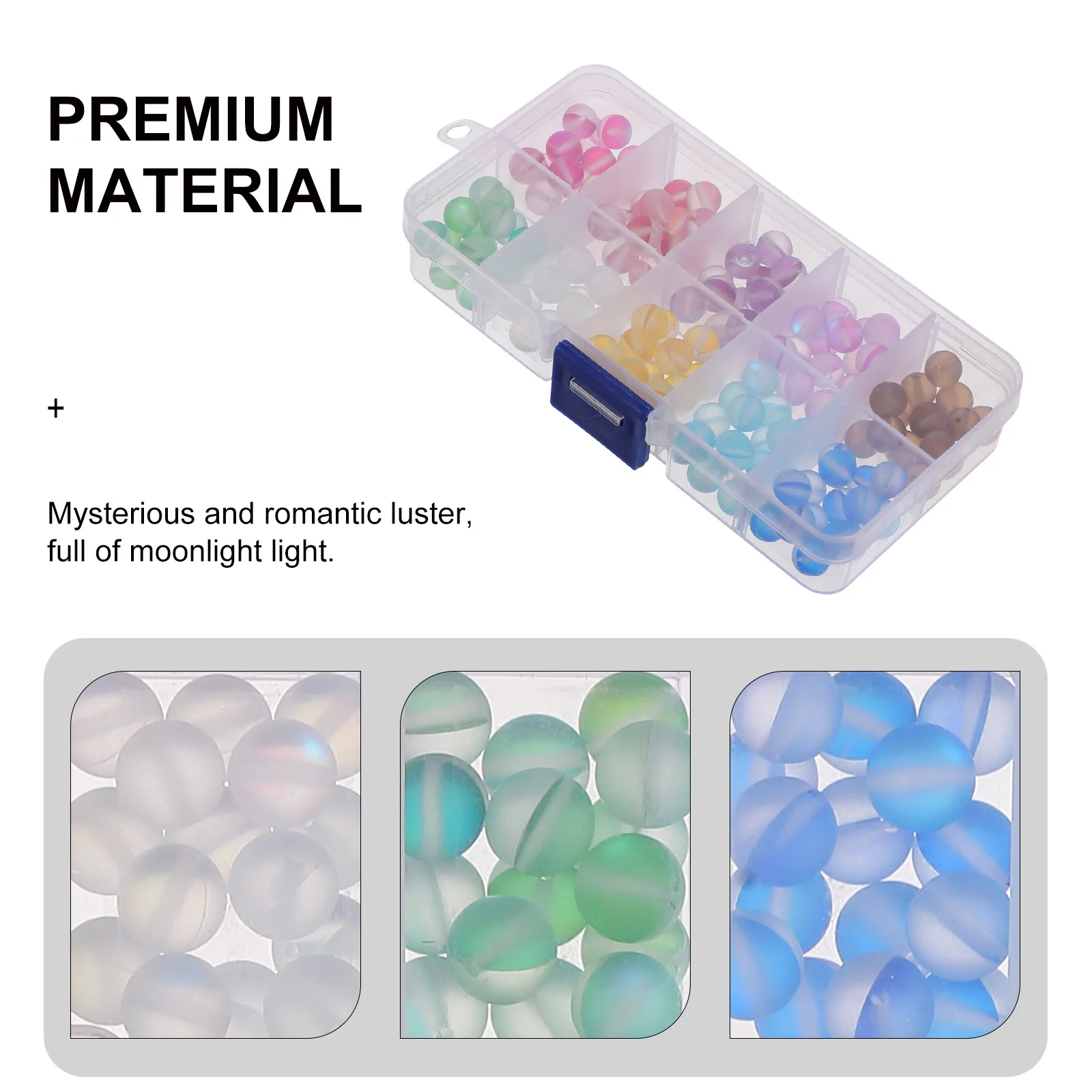 

150 Pcs Frosted Glitter Stone Sparse Beads Spacer for Jewelry Making Circle Necklace Decoration Glass Round Bracelets