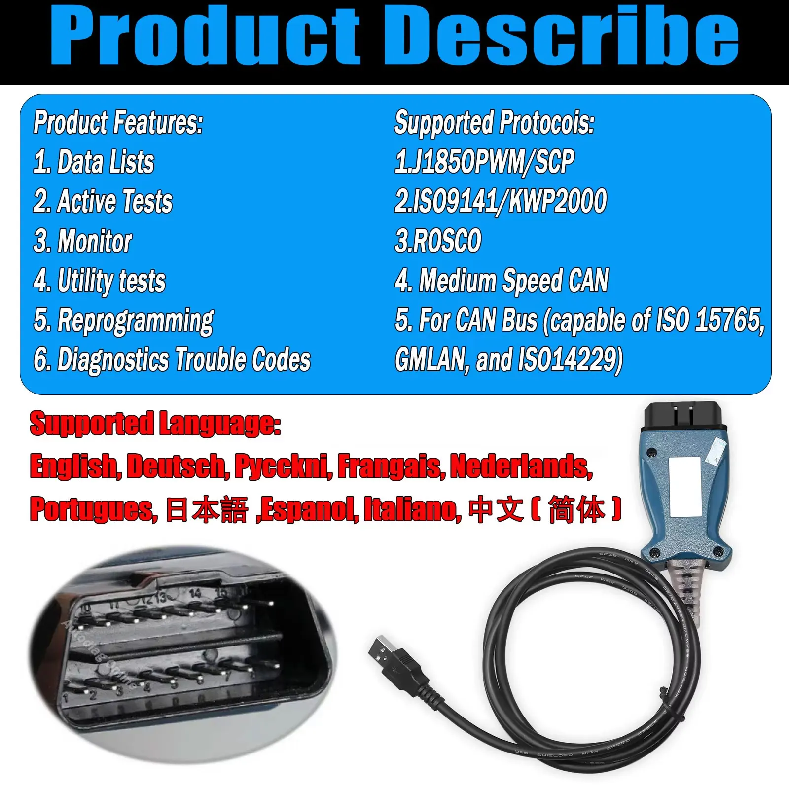 Mongoose SDD V165 For Land Rover/Jaguar 2005-2017 Car Diagnostic Tool Multilingual Code Reader CAN BUS OBD2 Interface Scanner