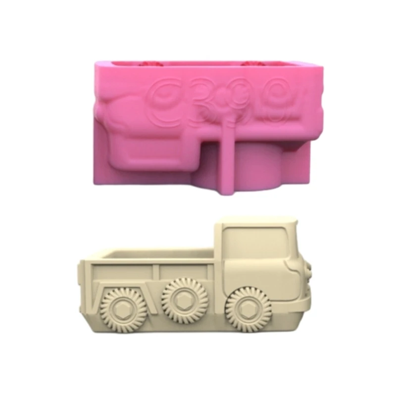 

Small Truck Gypsum Flower Pot Silicone Mold Epoxy Resin Casting Mold Succulent Vase Cement Clay Mold Pen Holder Mold