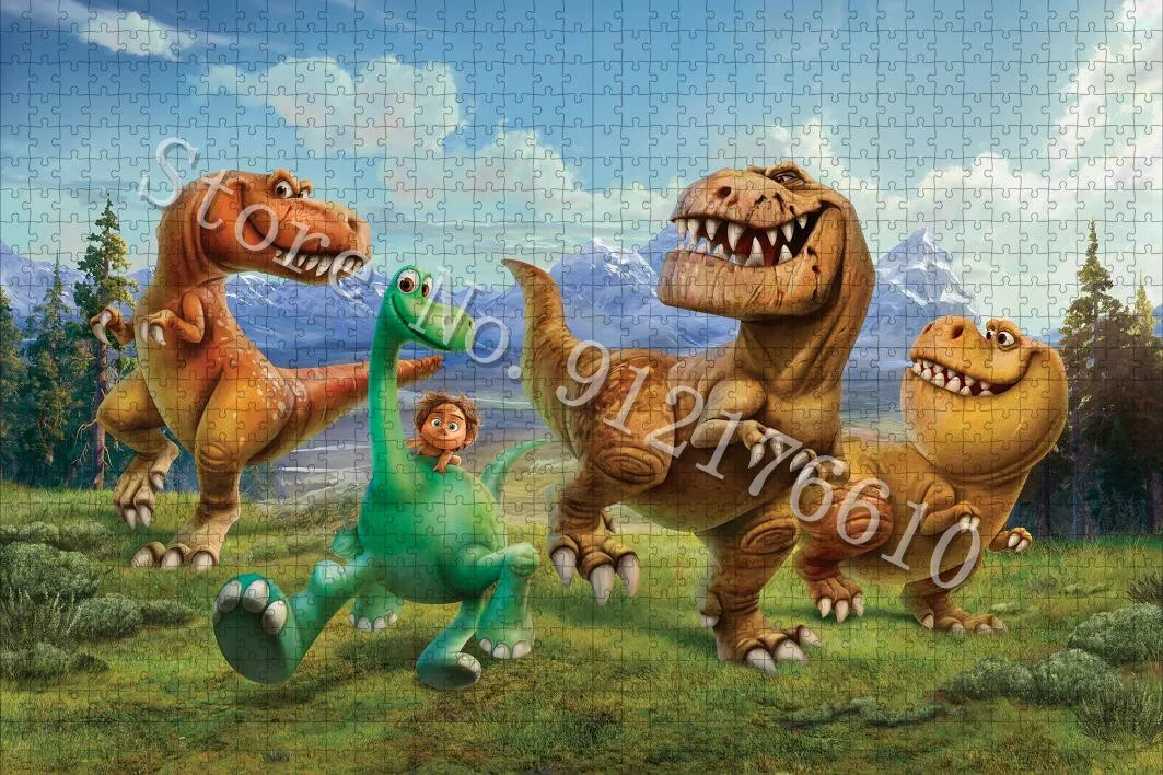 Cartoon 300/500/1000 Teile Puzzle Der gute Dinosaurier Disney Spielzeug Familienspiel Dekomprimieren pädagogische Druckpuzzles