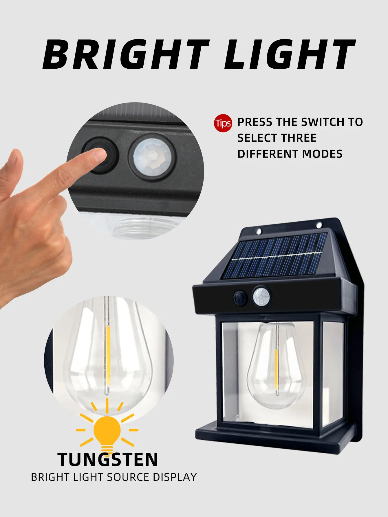 1-2 قطعة من مصابيح فناء الشرفة الشمسية التي يتم التحكم فيها مناسبة لسياج سطح السفينة الخارجية والحديقة المثبتة على الحائط وإضاءة موفرة للطاقة #2