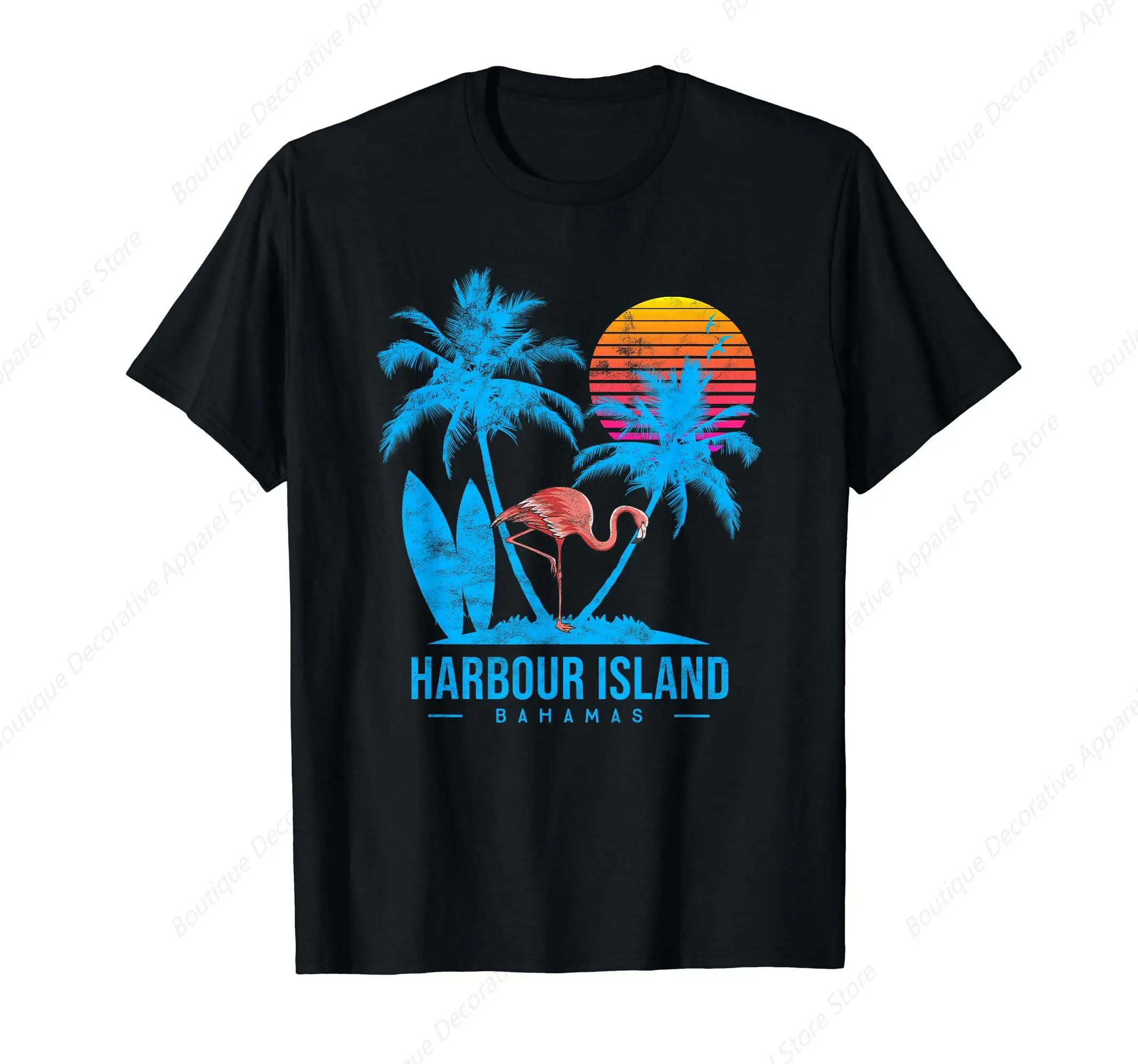 Harbour Island, Bahamas. Palm trees sunset T-Shirt