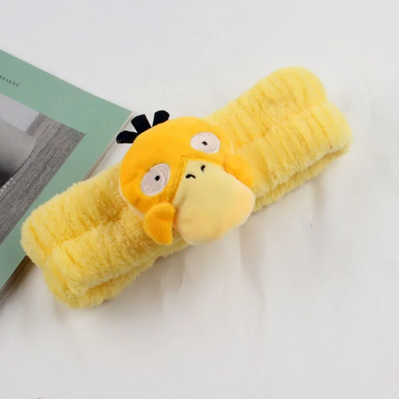 Pokemon Psyduck Face Wash Hairpin Hairband Cartoon Anime Headband Boys Girls Turban Hair Accessories Makeup Hairbands Cute Gifts