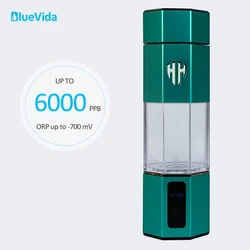 Botella generadora de agua Bluevida Green Diamond 6000 PPB, 7ª generación, alto hidrógeno, alto rendimiento