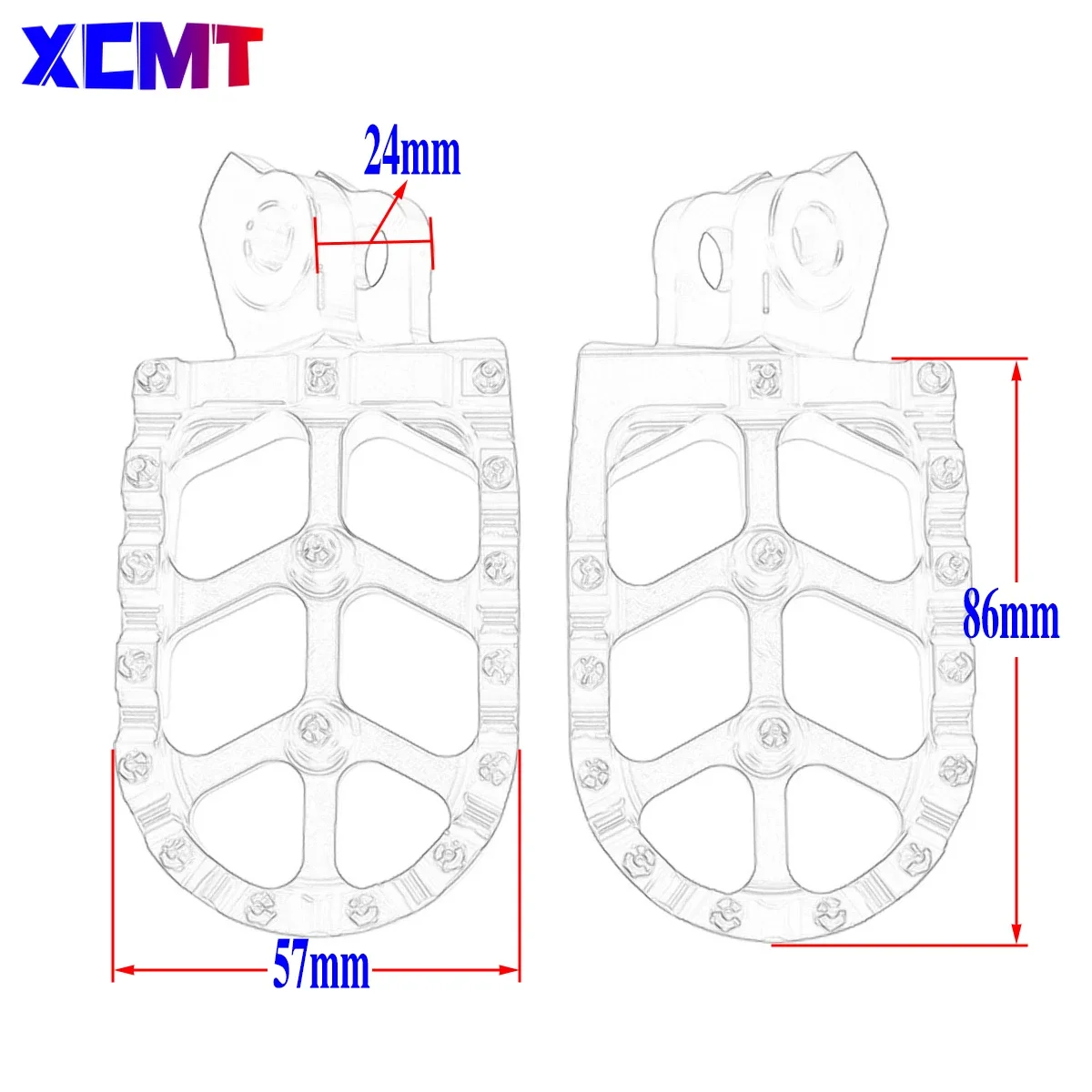 Foot Pegs Footpeg Pedals Rests For Yamaha Tenere 660 XT660Z XT660R For Suzuki RMZ250 RMZ450 RMX450Z RM125 For Coleman CT200EX