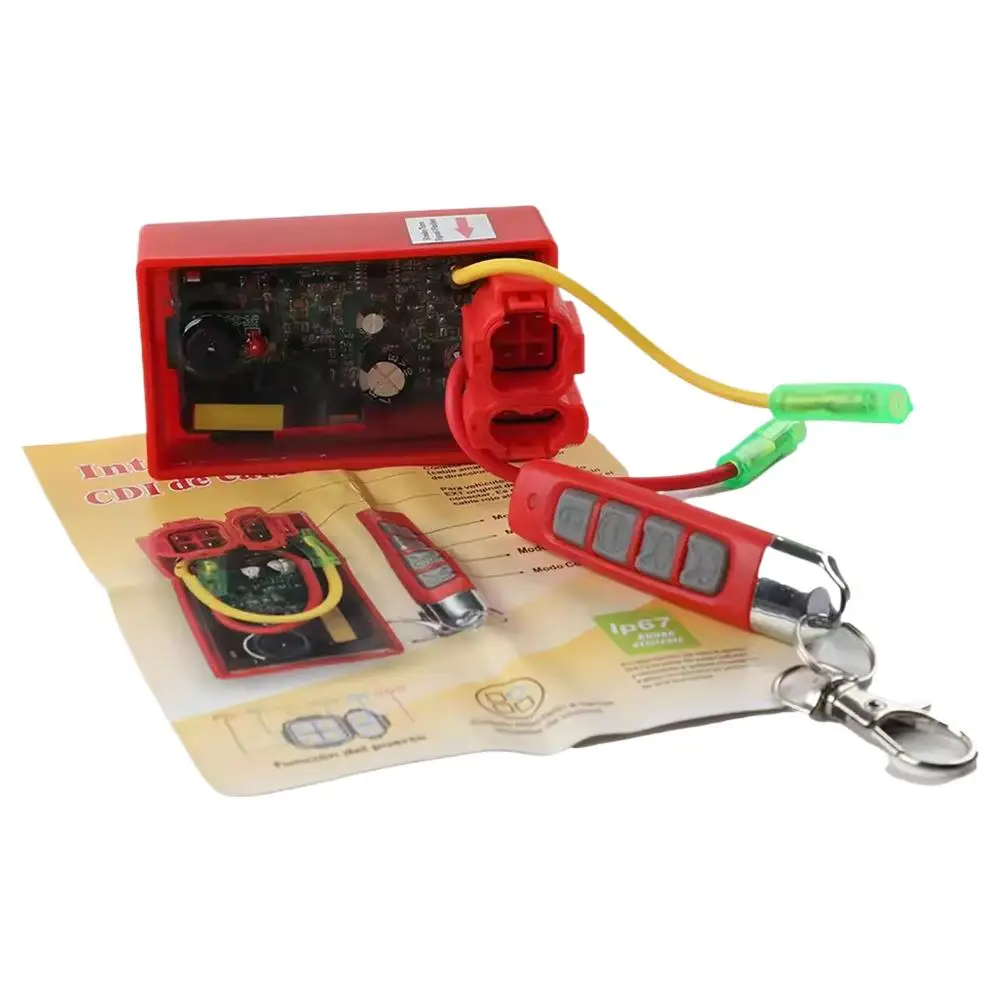 مكافحة سرقة 6 دبوس CDI دراجة نارية الإشعال مع جهاز التحكم عن بعد ل GY6 175 200 250CC 139QMB 152QMI 157QMJ محرك سكوتر ATV عربات #4