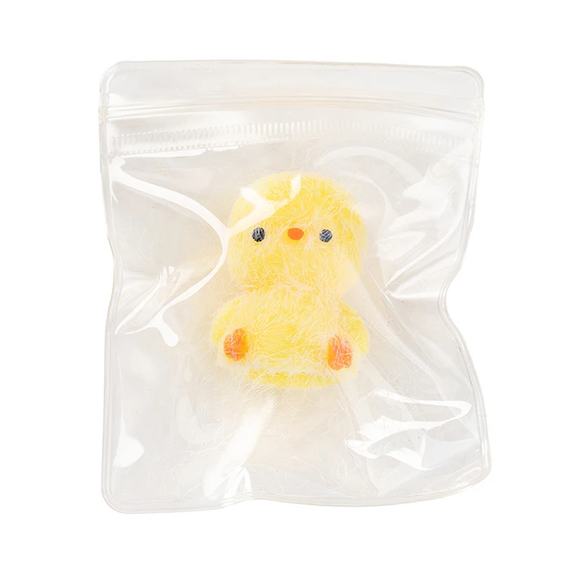 Sticky TPR Squishy Mini Flocking Chick Stress Relief Squishy New Fidget Toy Mini Relief Squeeze Toy Children\'s Decompression Toy