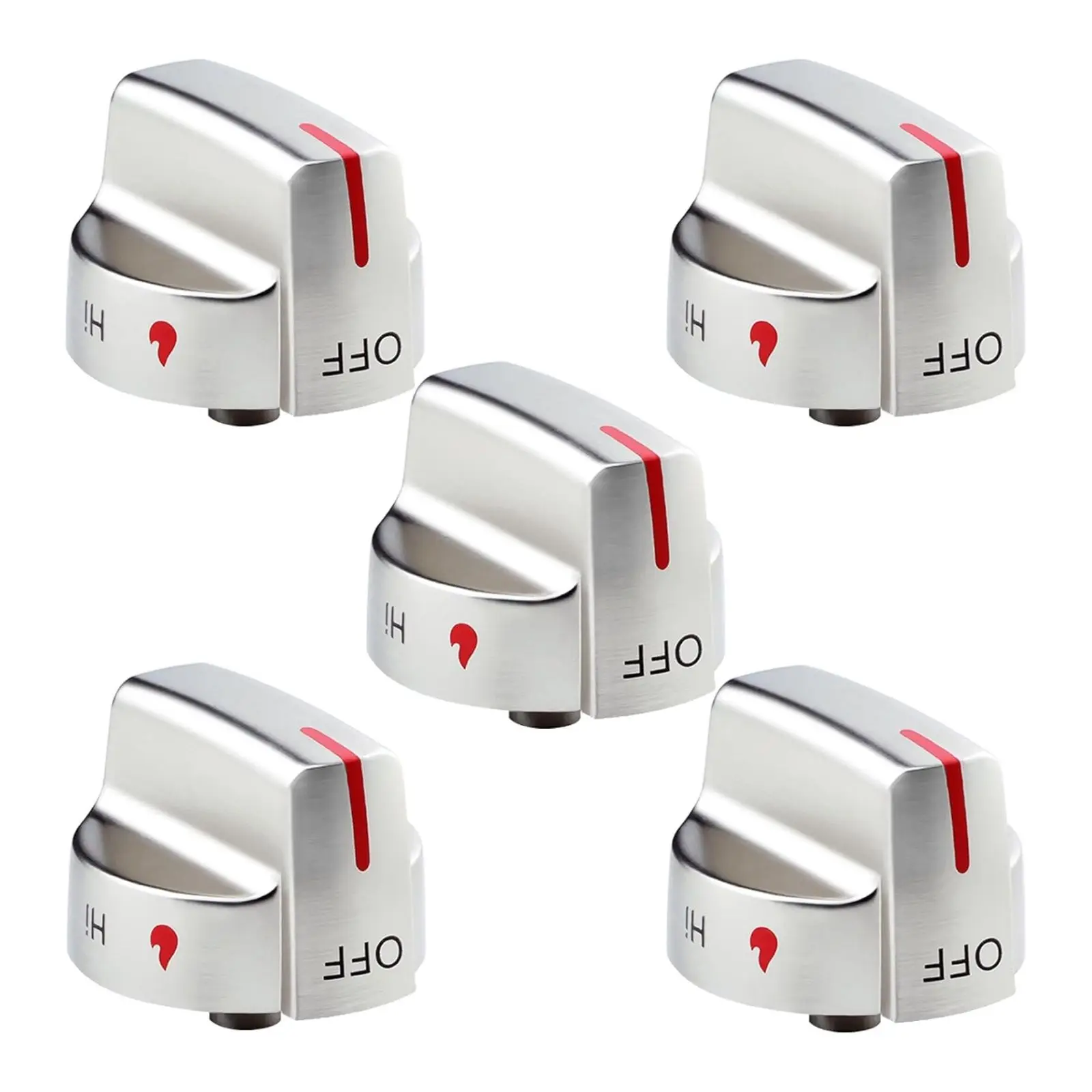 5 pçs botões de controle fogão gama botão interruptor queimador para cozinha cooktop para frigidaire forno gás gama acessório peça substituição