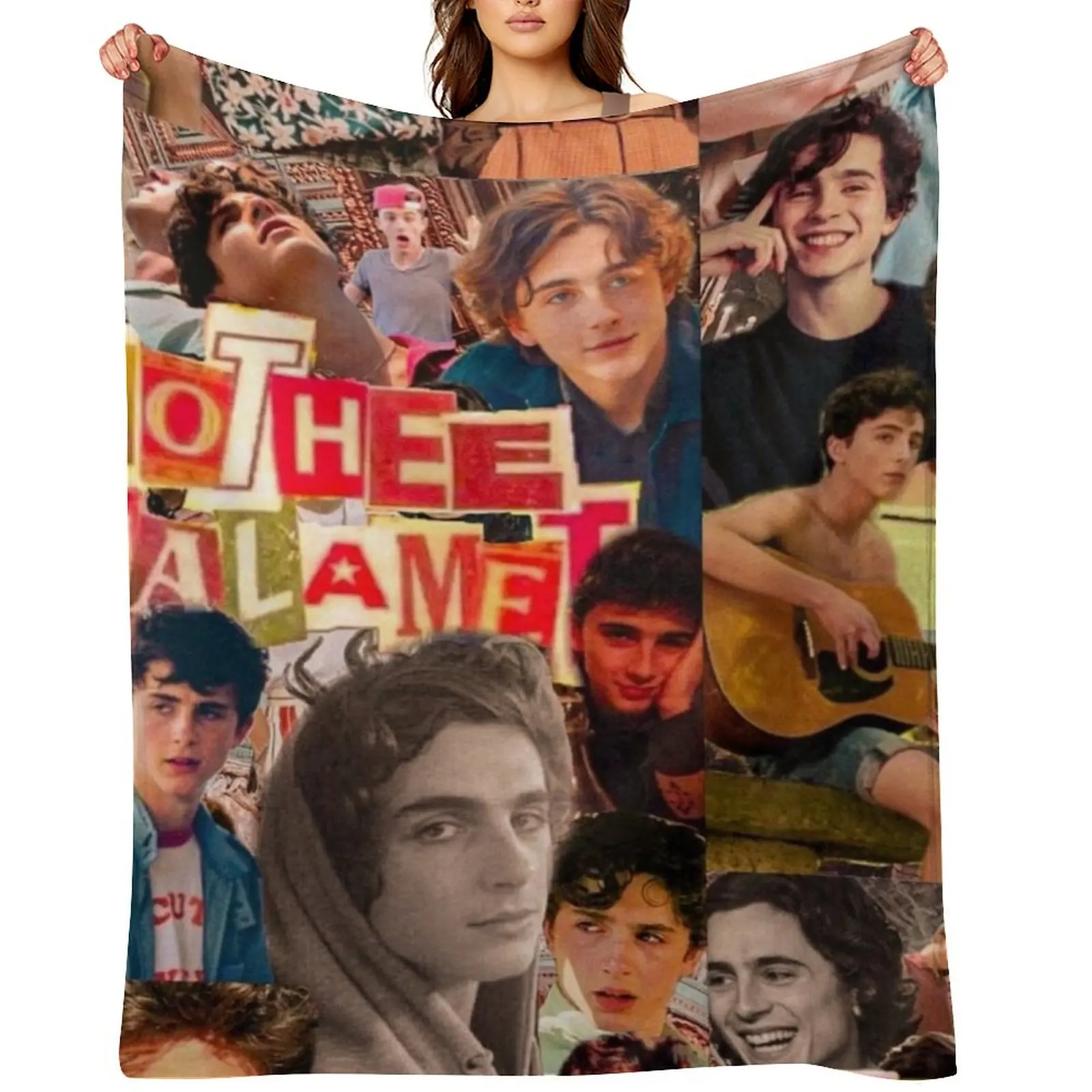 

Timothe Chalamet Throw Blanket heavy to sleep bed plaid Loose Blankets