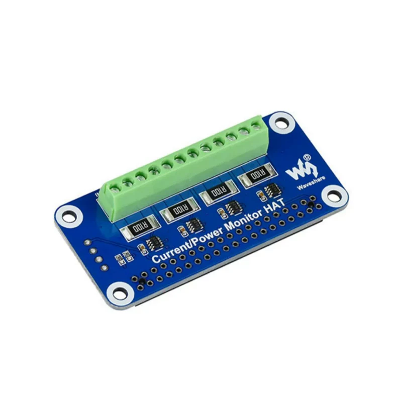 For Raspberry Pi 4/3/2  I2C/SMBus,4-ch Current/Voltage/Power Monitor HAT