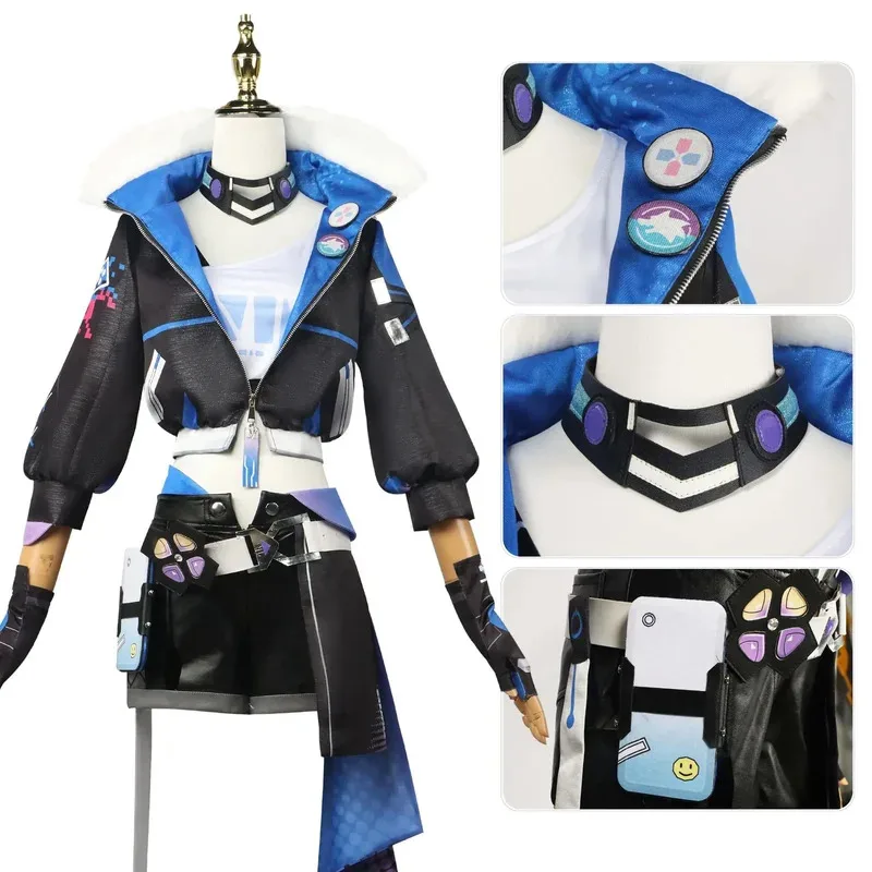 honkai-star-rail-silver-wolf-fantasia-uniforme-de-jeu-lunettes-star-hunter-hacker-fete-d'halloween-a-2c'4
