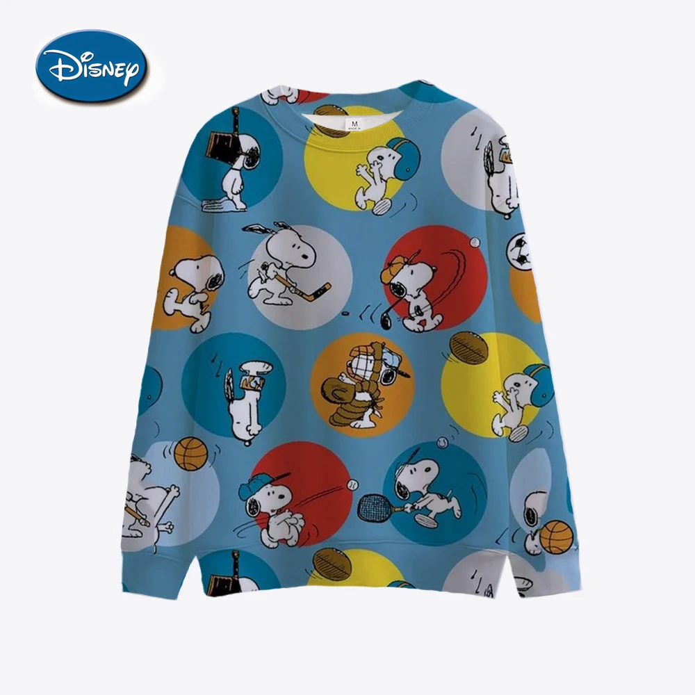 Snoopy Kawaii Cartoon Print Hoodie for Women Soft Casual Loose Sportwear Female Sweatshirt Ladies Clothes 2024 