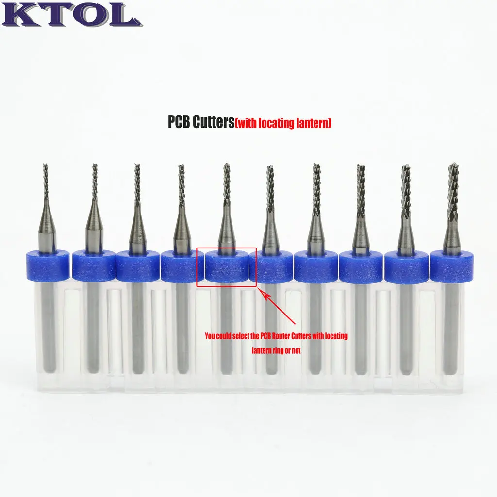 0.5-3.175mm PCB Corn Milling Cutter Slotting Router Bits Micro Tungsten Steel Carbide CNC Cutting Tools for Metal Circuit Board