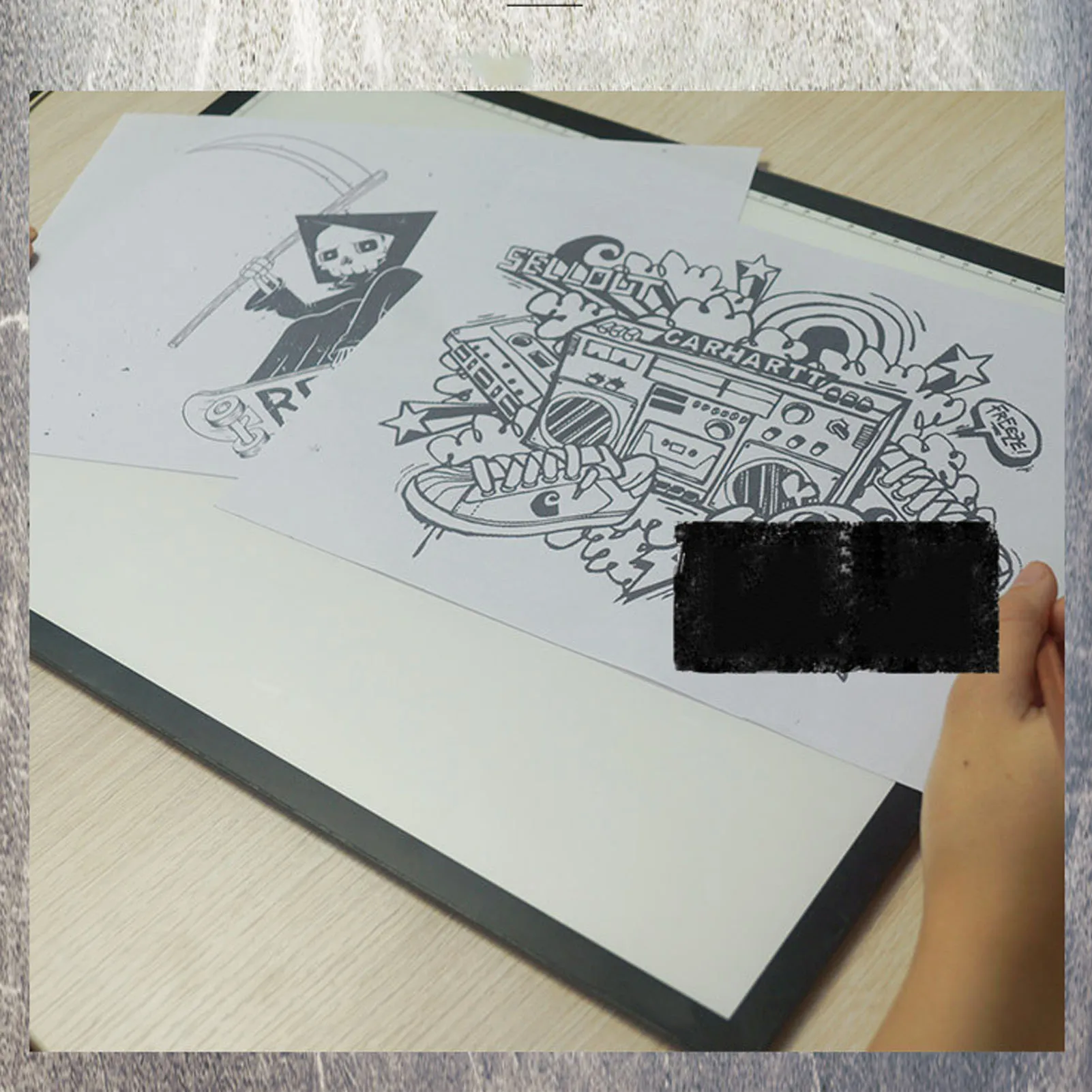 

Light Pad Stepless Dimming 12000K LED USB Powered Fatigue Relief Light Board for Sketch Drawing Animation Tracing Light Box