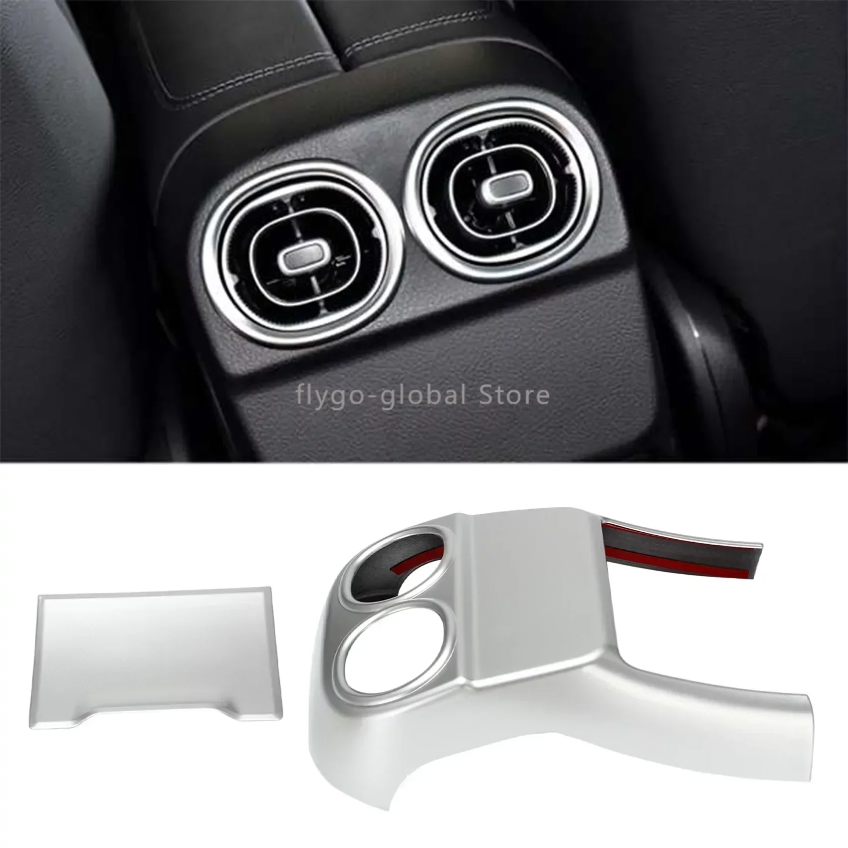 

Car Chrome ABS Rear Air Vent Outlet Cover Trim for Mercedes-Benz C-Class W206 C260 2022 Interior Accessories
