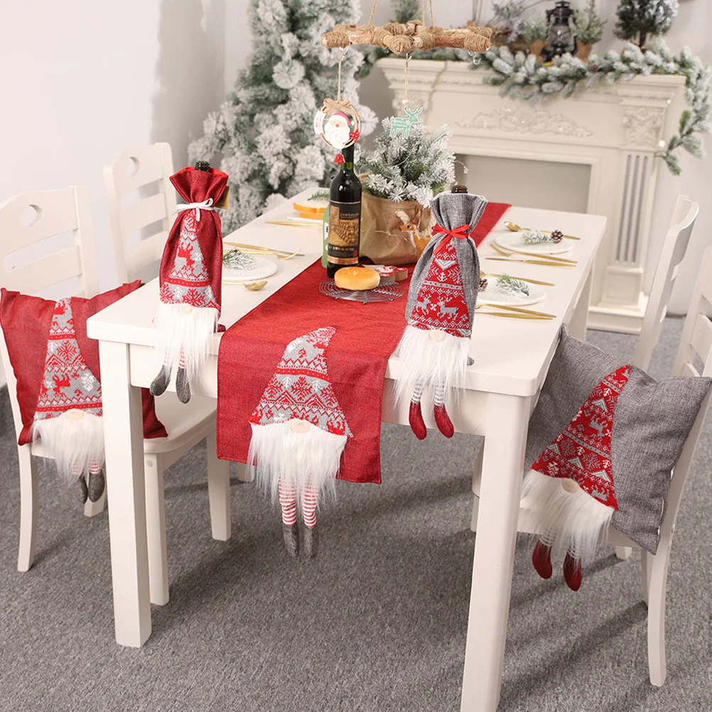 

Christmas Table Runner Red Festive Holiday Decor Creative For Xmas Party Home Wedding Table Cloth