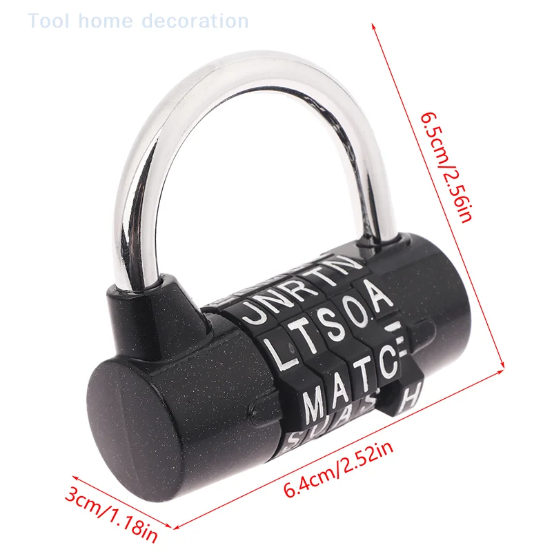 5 Dial Digit Number Zinc Alloy Combination Padlock 4 Colors Code Password Lock Door Cabinet Drawer Bike Motorcycle Locker