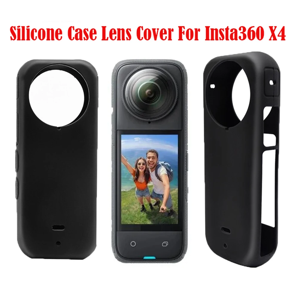 

Silicone Case For Insta360 X4 Lens Cover Cap Lens Protective Soft Silicone Cover For Insta 360 X4 Panoramic Camera Accessories