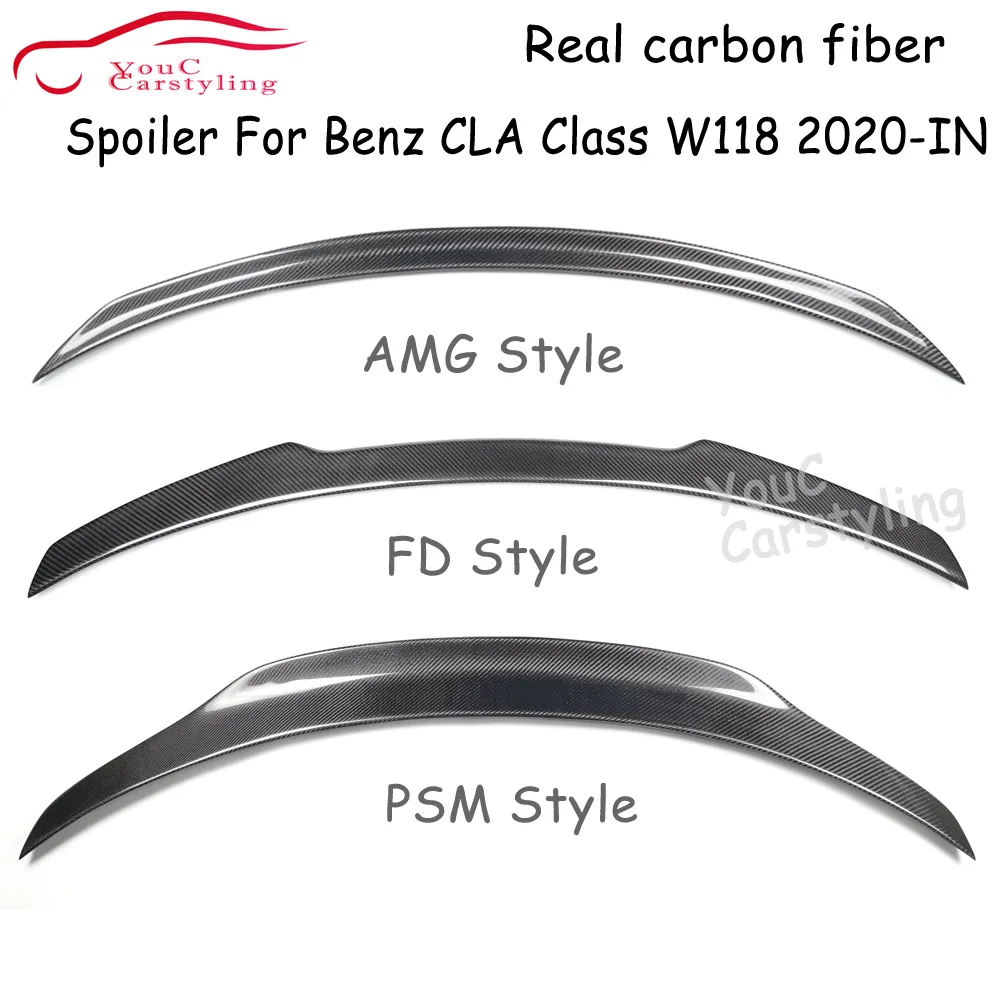 

C118 AMG FD PSM Style Carbon Fiber Rear Spoiler For Mercedes CLA Class W118 CLA45 CLA200 CLA220 CLA250 CLA35 2020-2023