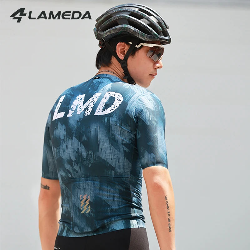 

Мужские велосипедные майки LAMEDA для лета: быстросохнущие, дышащие, тонкие, с коротким рукавом, для MTB и шоссейных велосипедов