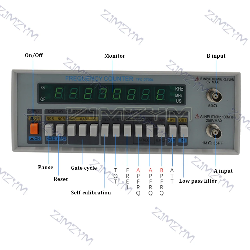 TFC-2700L Wielofunkcyjny, precyzyjny miernik częstotliwości 8 Wyświetlacz LED Instrument 10HZ-2.7GHZ Licznik częstotliwości o wysokiej rozdzielczości