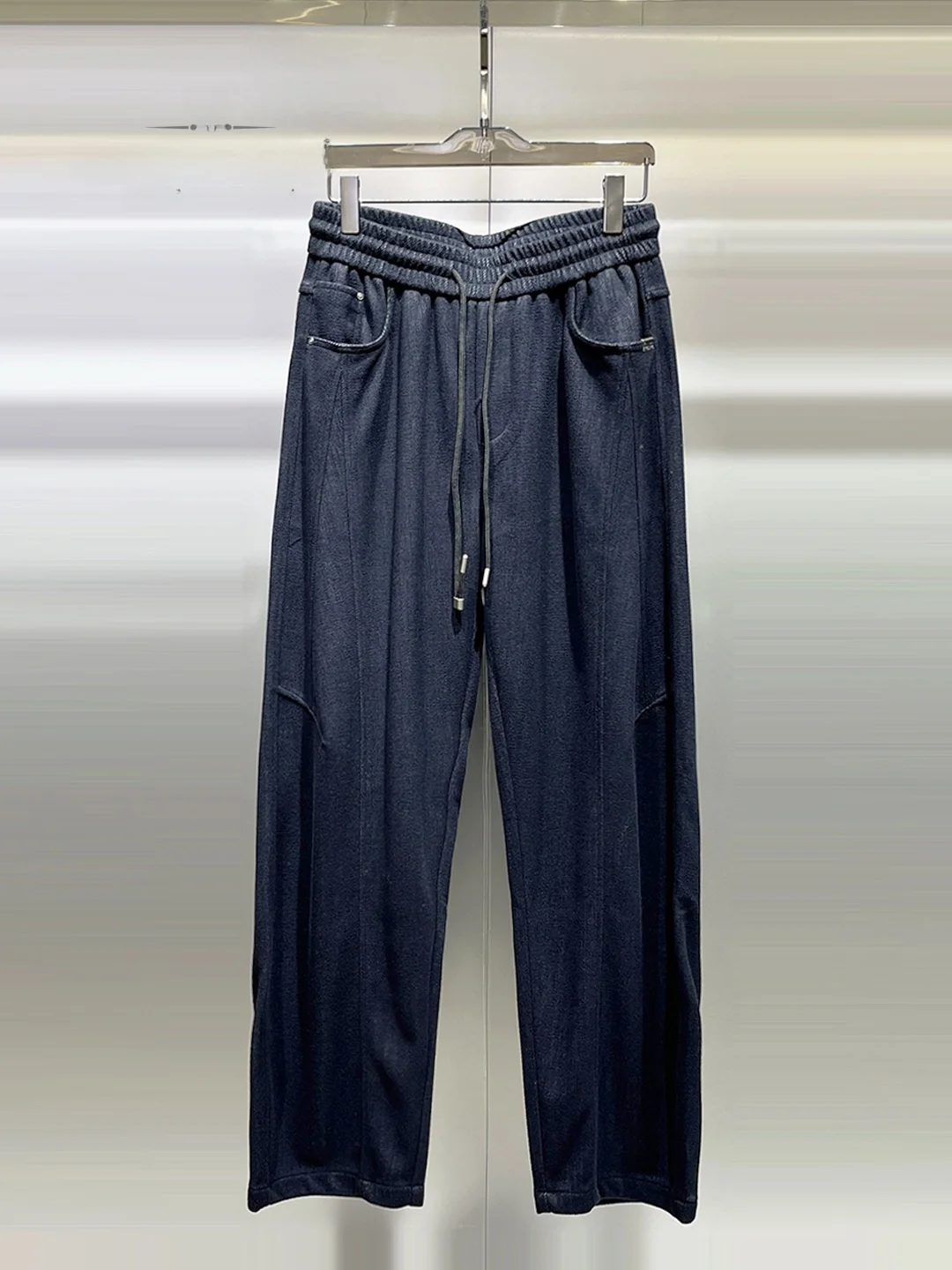 

Мужские широкие повседневные брюки с эластичным поясом, прямого кроя, длинные, удобные, свободного кроя, осенне-зимние, модные, из полиэстера и хлопка