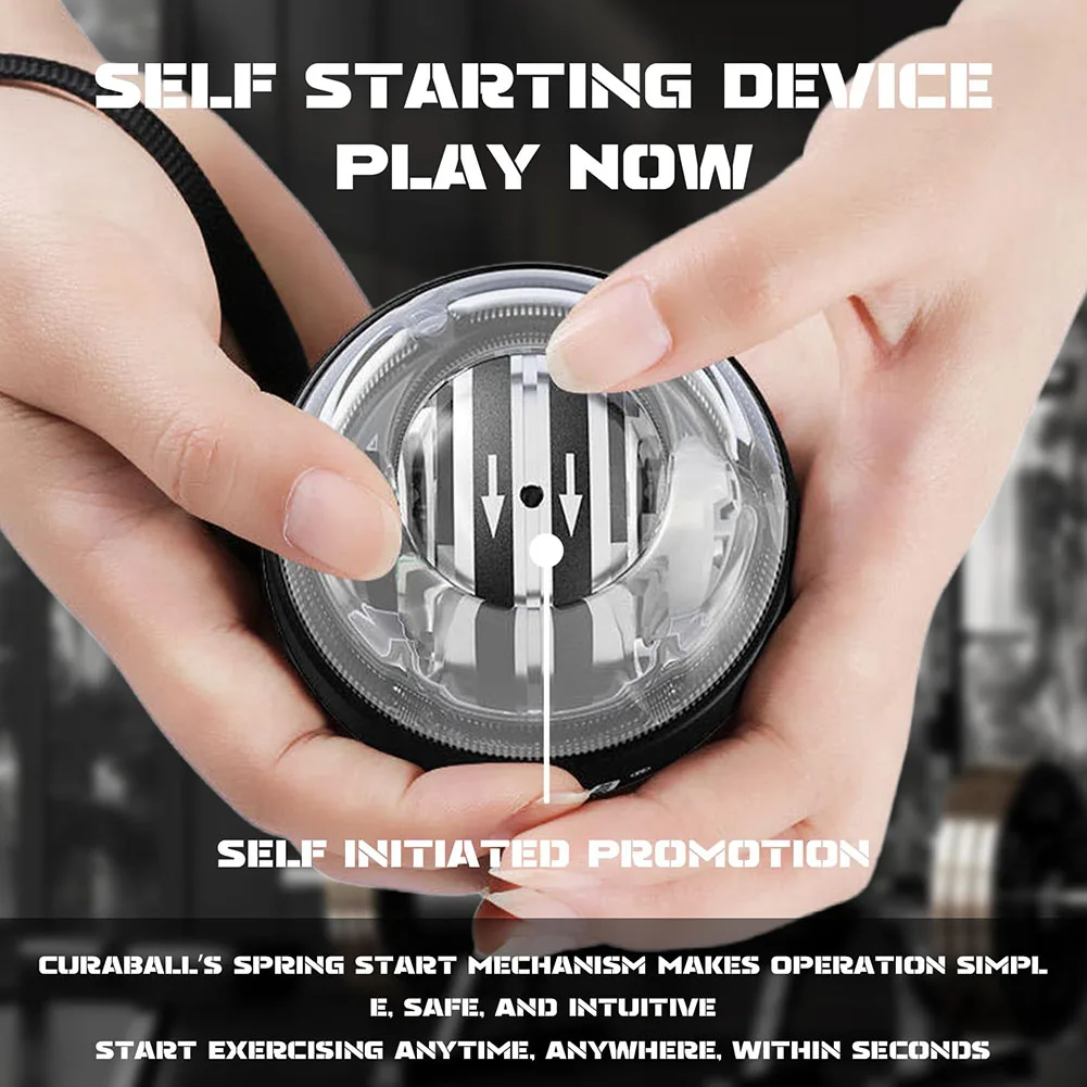 Powerball الساعد التمارين الجيروسكوب قوة الكرة الدوران المعصم الداعم المدرب العضلات أجهزة لياقة بدنية الذراع اليد ممارسة المنزل الصالة الرياضية