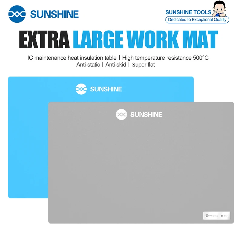 

SUNSHINE SS-004F большой силиконовый паяльный коврик, антистатическая теплоизоляционная рабочая площадка, паяльная станция BGA, инструменты для ремонта сварки