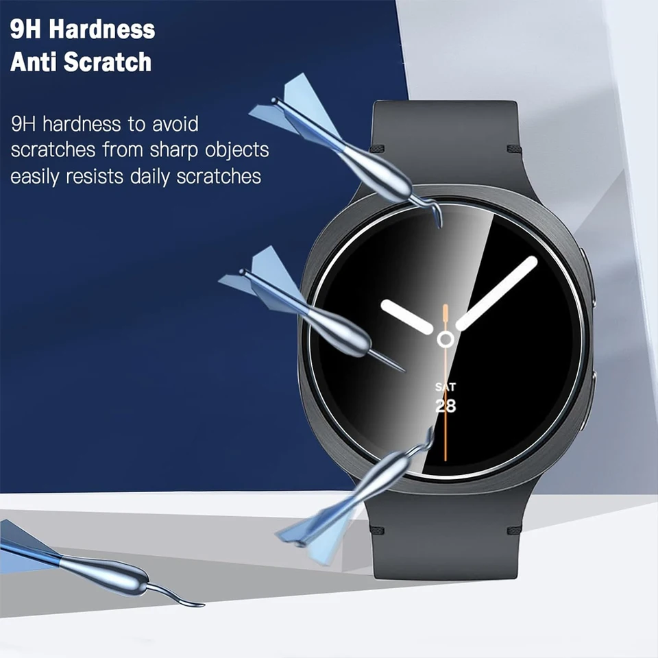 Vidrio Templado para Samsung Galaxy Watch 8/8 Classic 46mm 44mm 40mm Protector de Pantalla HD Película Hidráulica Galaxy Watch8 Protector 3