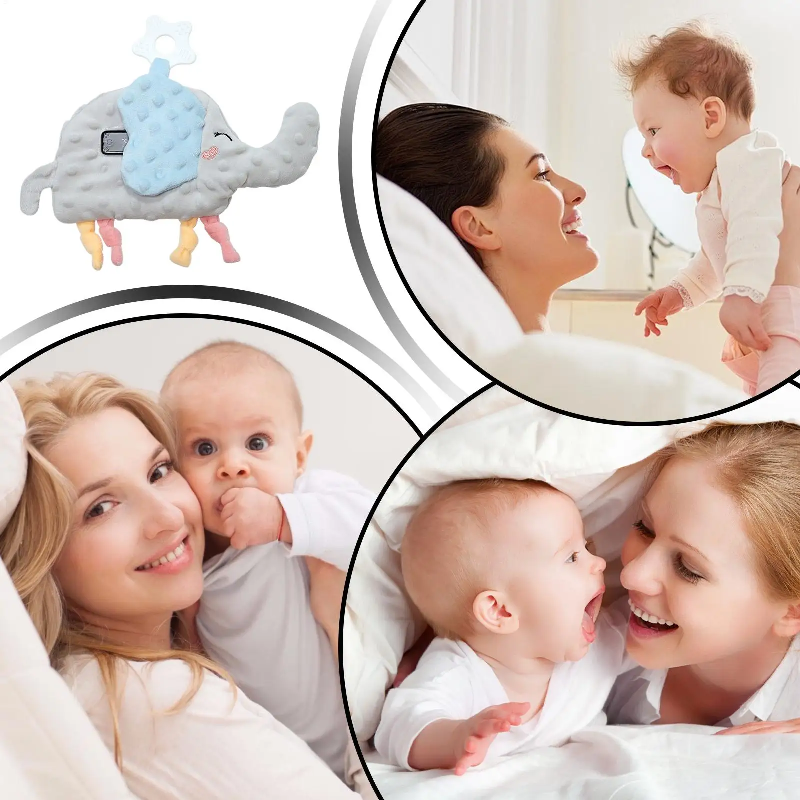 Chupete para bebé de dibujos animados, chupete vibratorio para dormir, modos de vibración ajustables, muñeco de peluche para niñas pequeñas sensoriales
