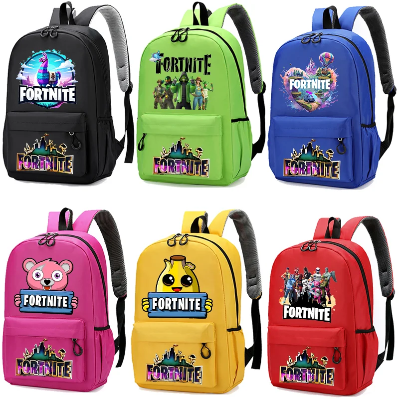 Fortnites SchoolBag Boys Girls Backpack Large-capacity Knapsack High-quality Bookbag Trend Fortress Night Figure Laptop Bag Gift