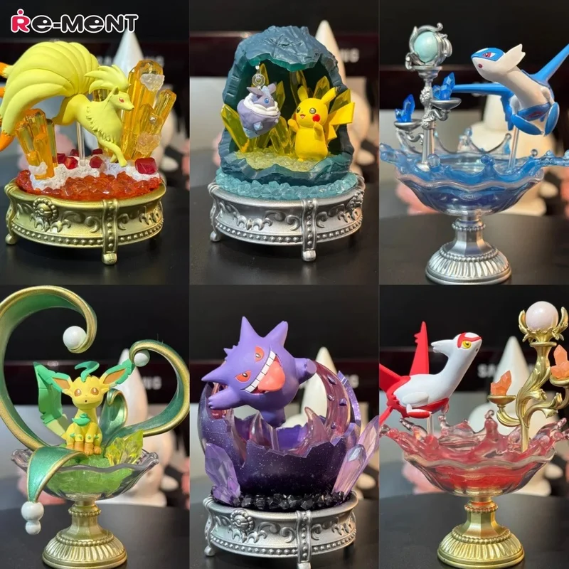 

Re-Ment Genuine Pokemon Figures Gem Collection 3 Shining Mysterious Miracle Blind Box Original Set Toy Ornaments Birthday Gift