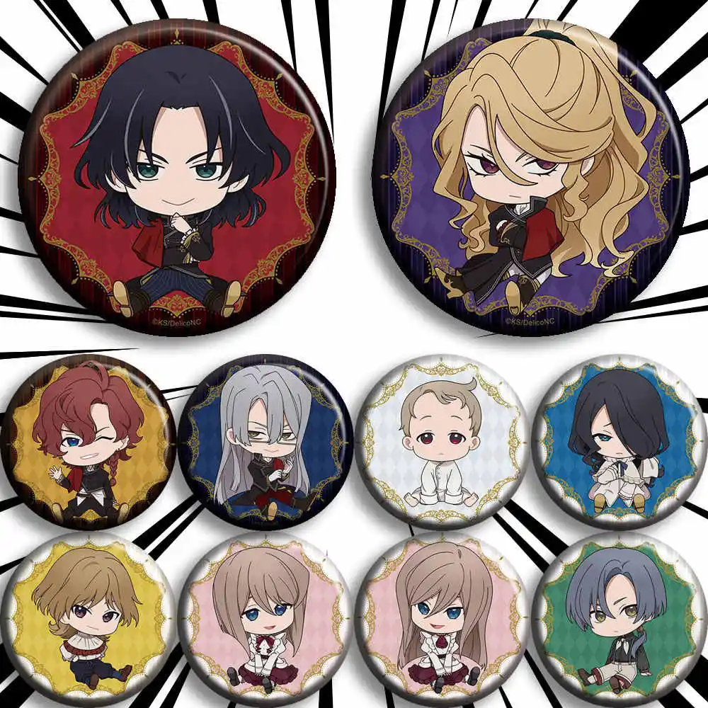 Anime Delicos Nursery ダリ・デリコ ゲルハルト・フラ Pins Delico's Nursery Badge Cosplay Cartoon Itabag Bedge Button Brooch DADGE Xmas Gift NEW