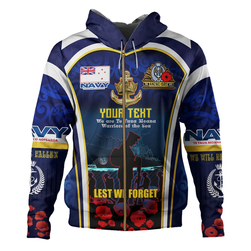 New Zealand Anzac Day Royal Air Force Aotearoa Graphic Hoodie Y2k Flag New In Hoodies & Sweatshirts Hoodies For Men Pullover