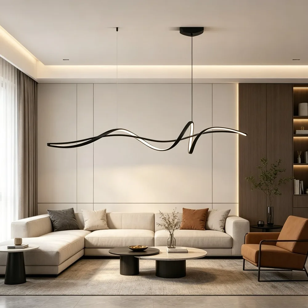 Modern Simple Led Pendant Lights for Dining Room Retaurant Living Room Bar Table Lamp Minimalism Home