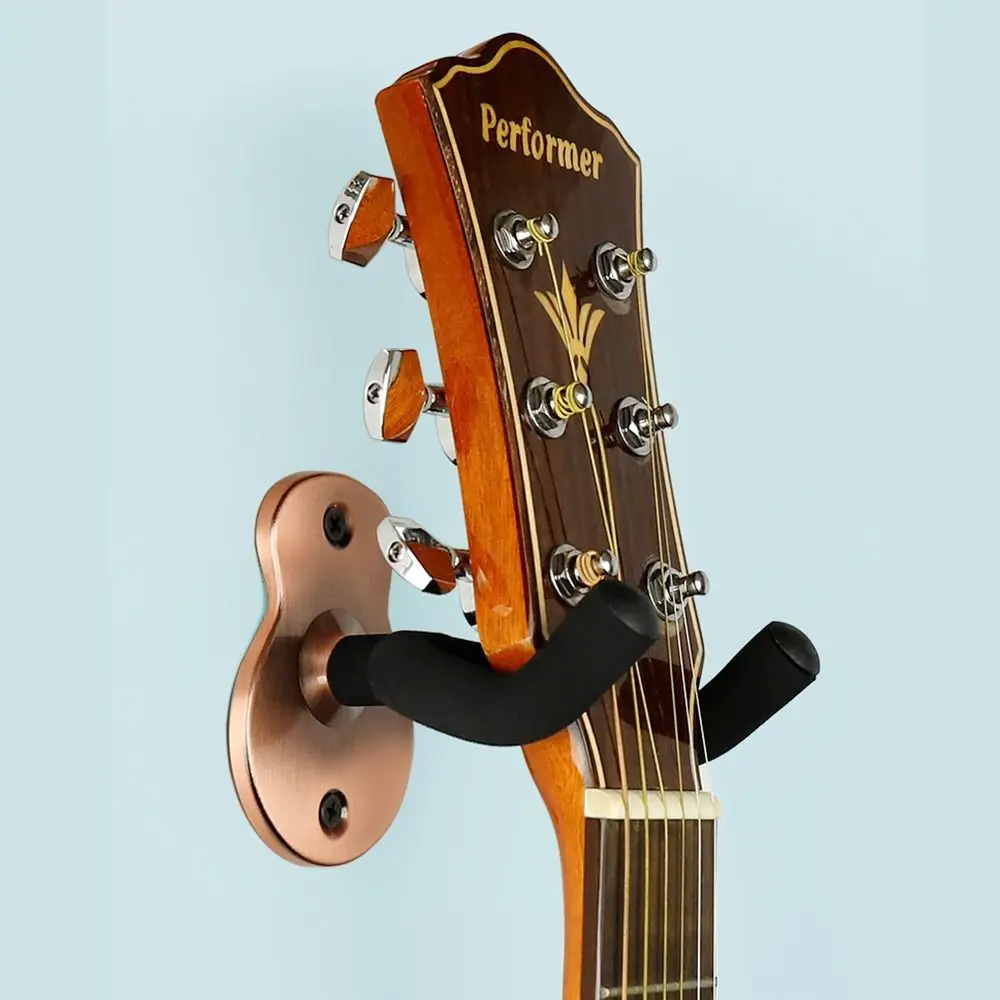 Wooden Guitar Wall Mount Hanger Heavy Duty Unique Design Bent Ukulele Hook Bass Storage Acoustic Electric Guitar Rack Bracket