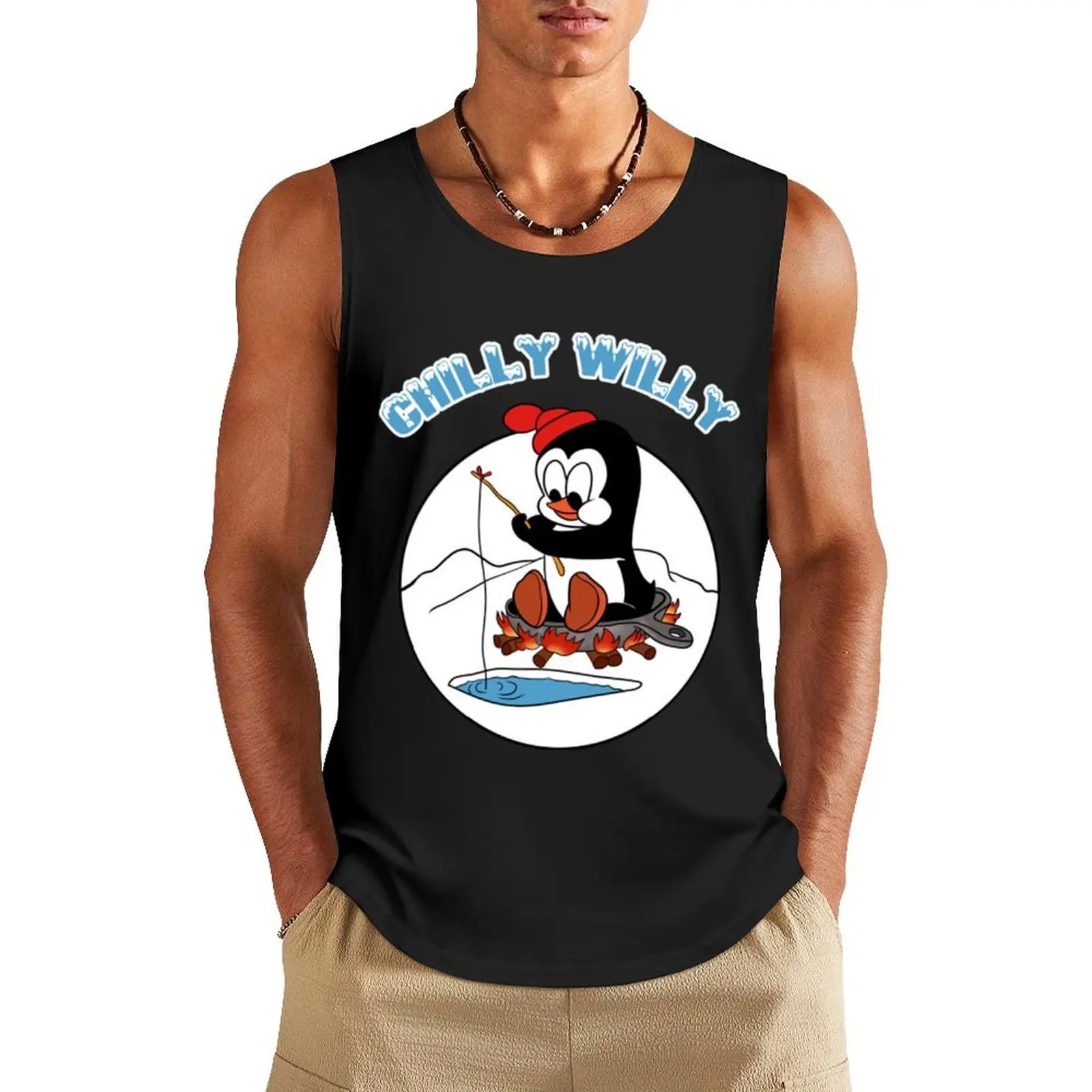 

Chilly Willy T-ShirtChilly willy V.2 Tank Top Men's sleeveless gym shirts Japanese t-shirt